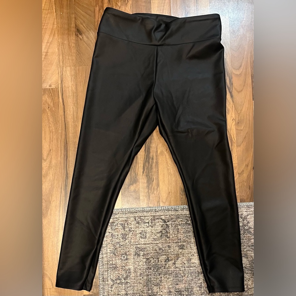 Express Black Faux Leather Pants